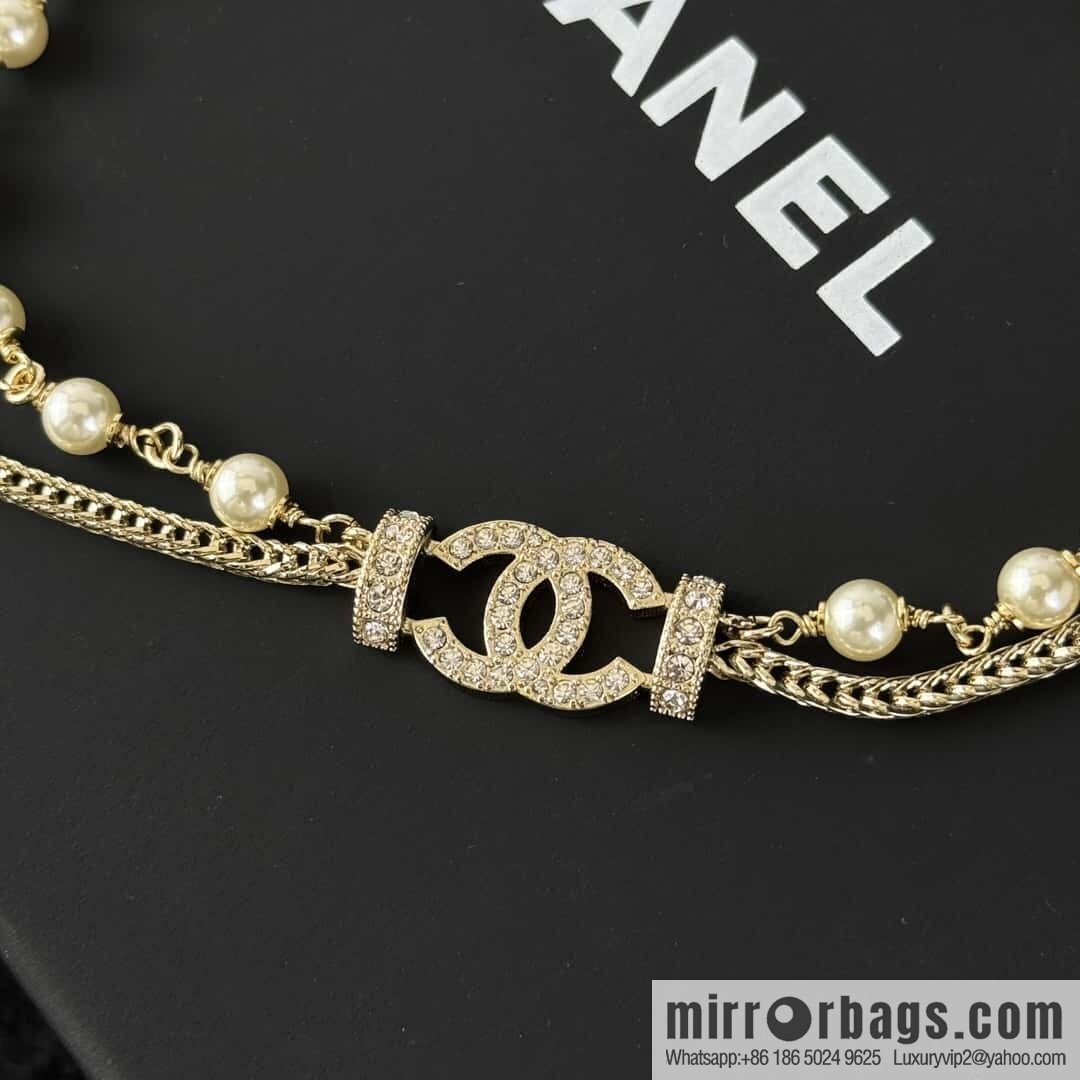 ❗️New ❗️☀️ New ☑️ Chanel Double C Double Pearl Necklace ☀️