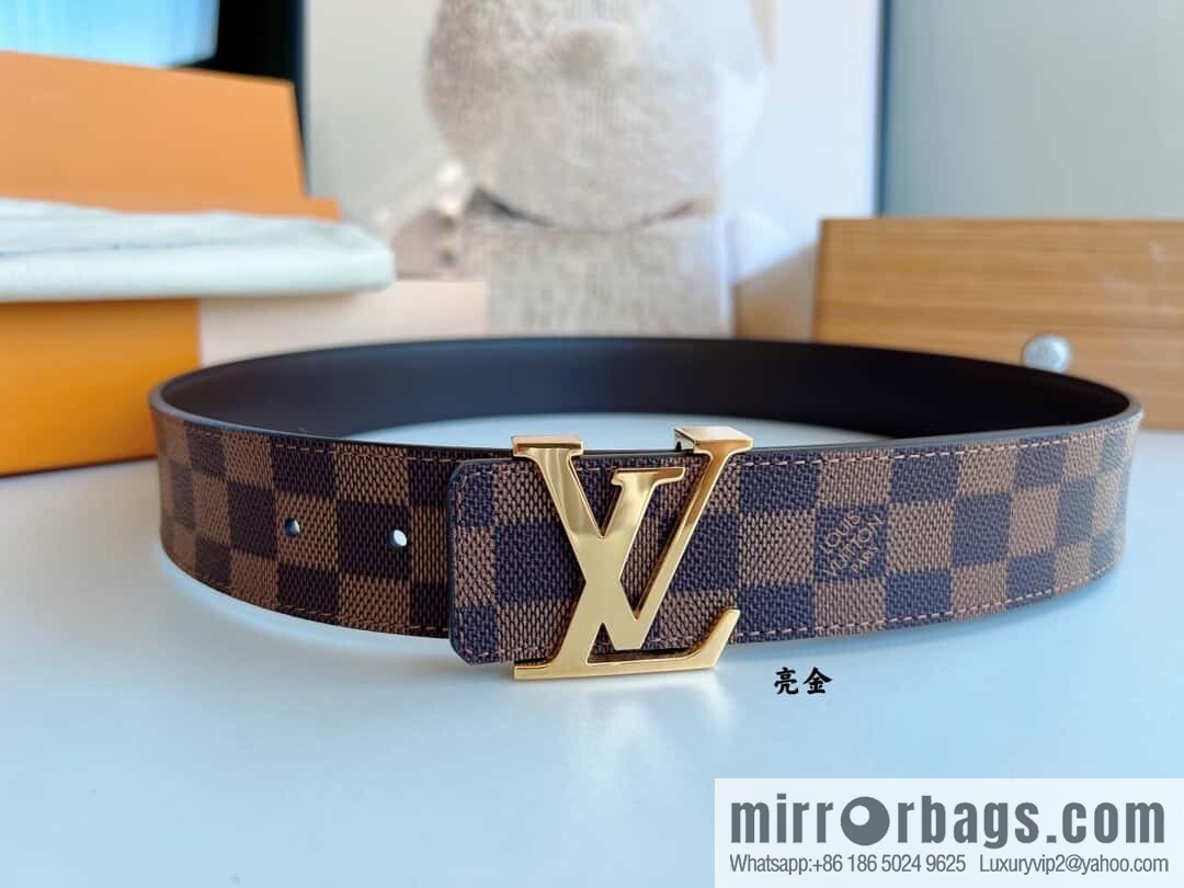 LV/Louis Vuitton Monogram Canvas. Damier Canvas Men's 40mm Belt