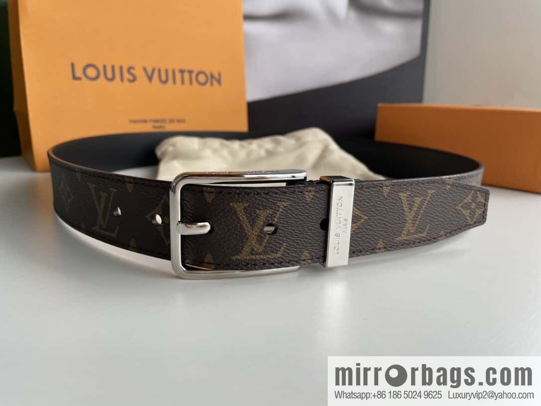 LV -35mm wide calfskin belt
