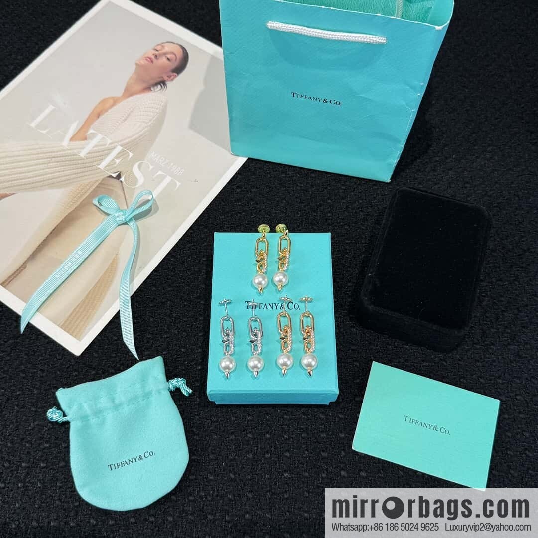 ❗️New ❗️ ☀️ Tiffany & co Tiffany Titan Jewelry Collection Tiffany Titan by Pharrell Williams Trident Pearl Stud Earrings ☀️