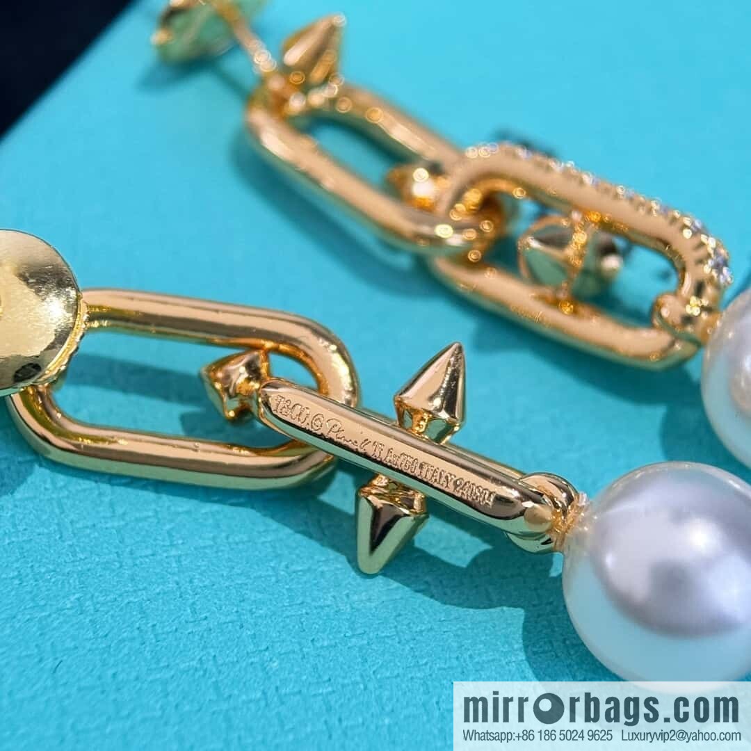 ❗️New ❗️ ☀️ Tiffany & co Tiffany Titan Jewelry Collection Tiffany Titan by Pharrell Williams Trident Pearl Stud Earrings ☀️