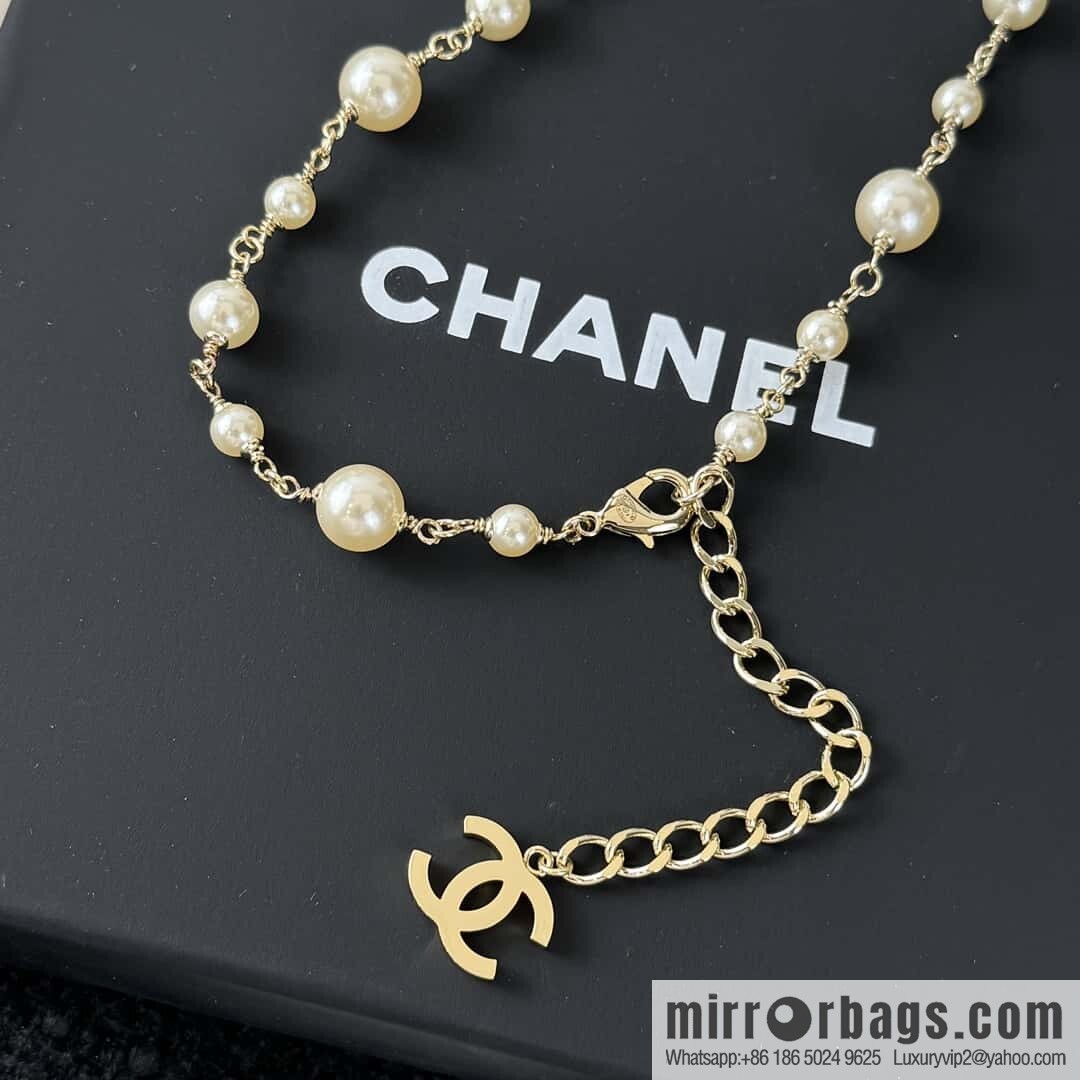 ❗️New ❗️☀️ new ☑️ Chanel double c pearl coco necklace sweater chain ☀️