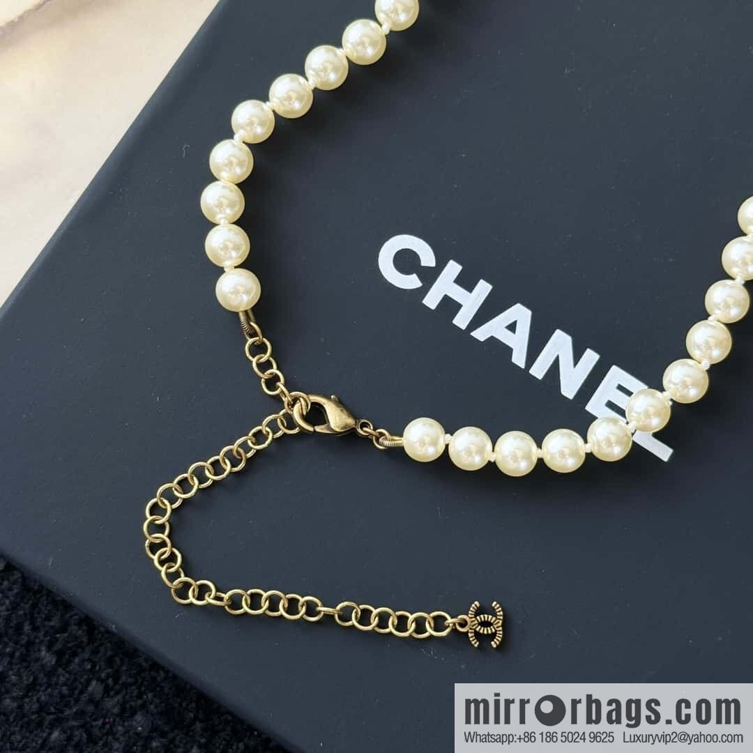 ❗️New ❗️ ☀️ New ☑️ Chanel Double C Pearl Necklace Sweater Chain ☀️
