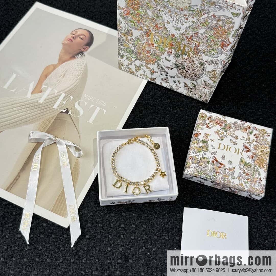 New ☑️ Dior tassel letter full diamond bracelet