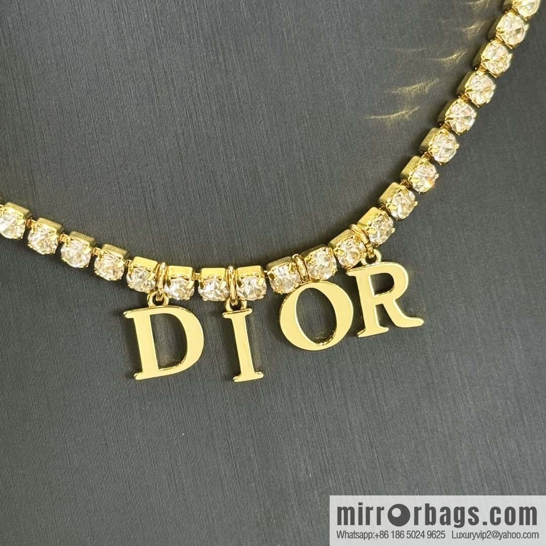New ☑️ Dior tassel letter full diamond necklace