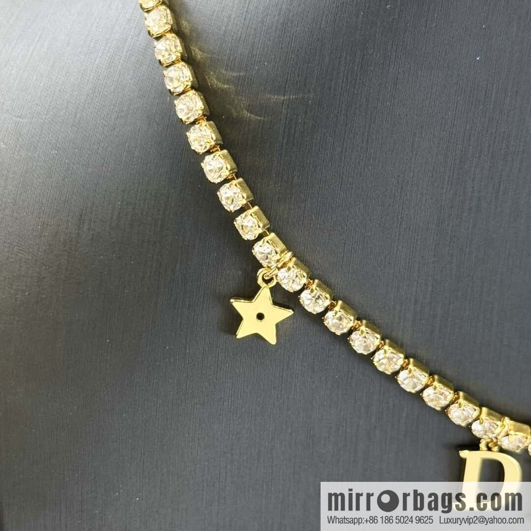 New ☑️ Dior tassel letter full diamond necklace