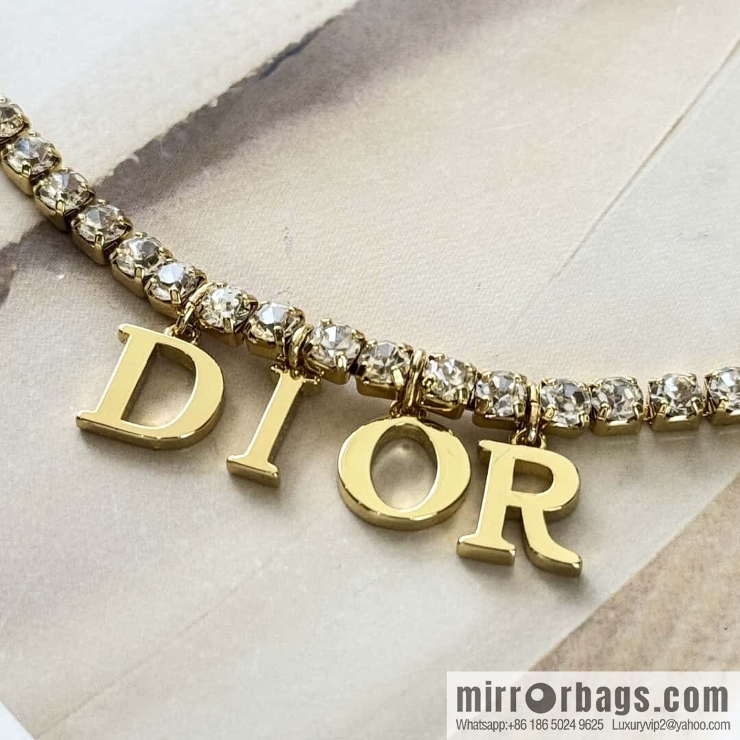 New ☑️ Dior tassel letter full diamond necklace