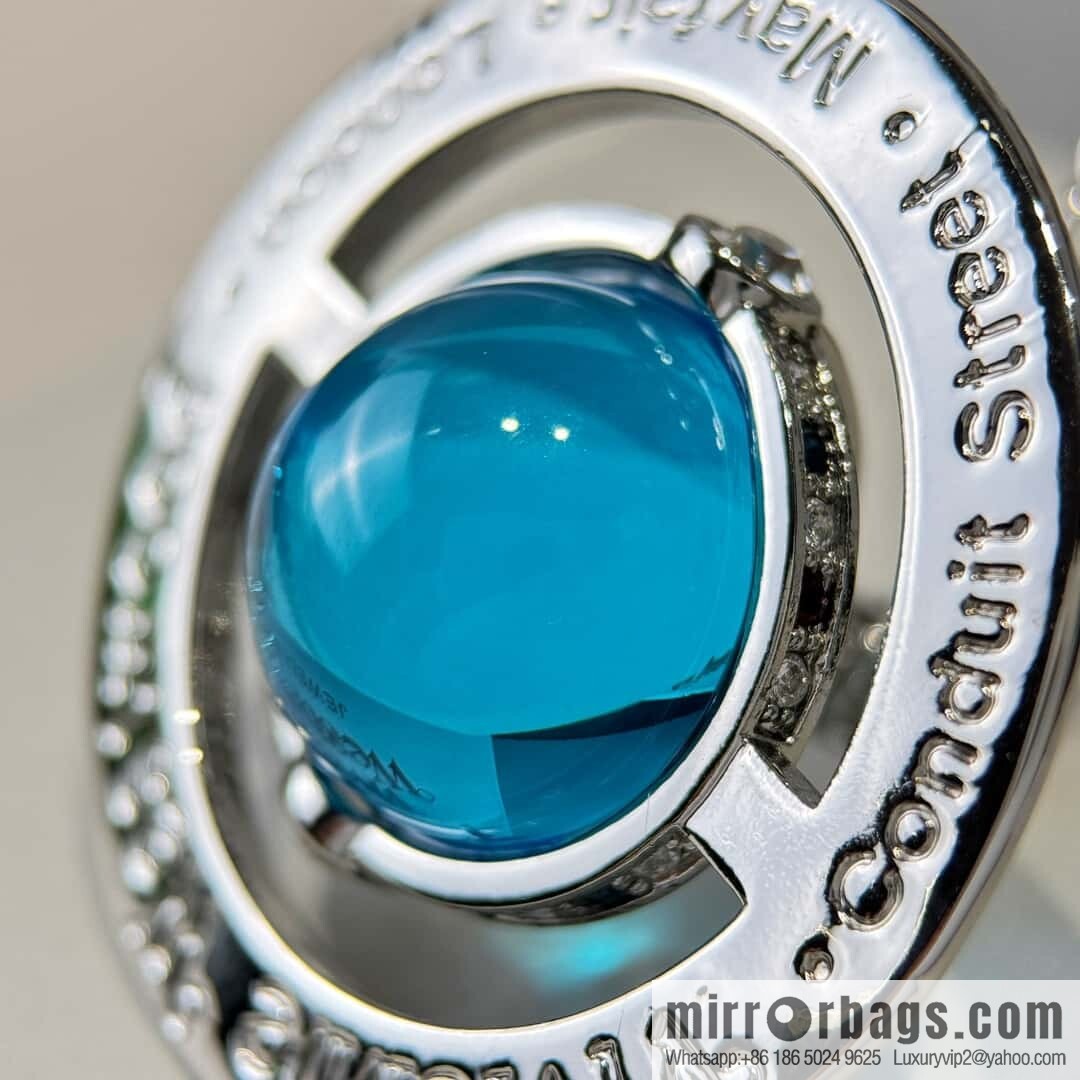 ❗️New ❗️ New ☑️ Vivienne Westwood Queen Mother Blue Saturn Necklace
