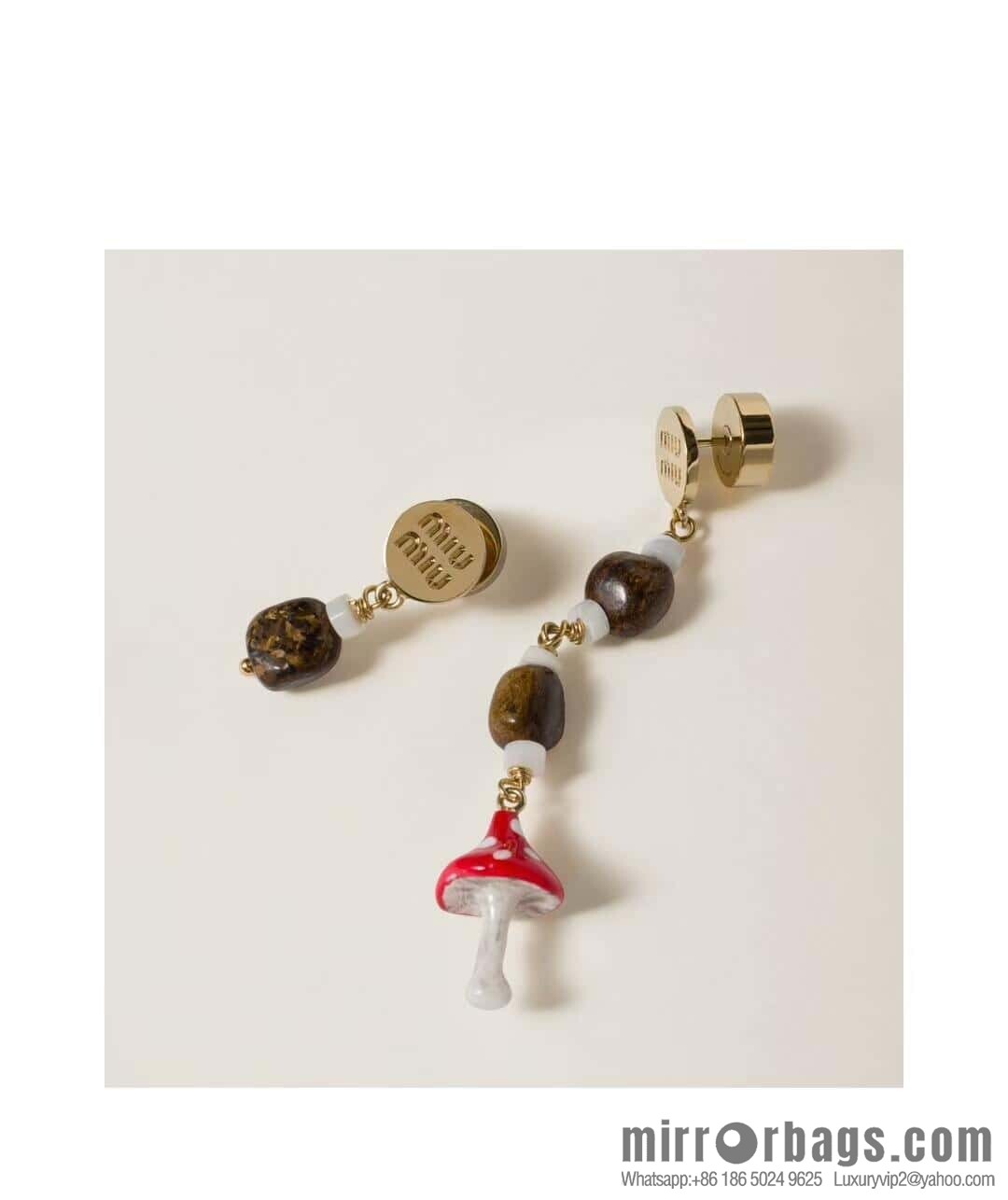 ❗️New ❗️ [Style] MIU MIU Squirrel Mushroom Stud Earrings