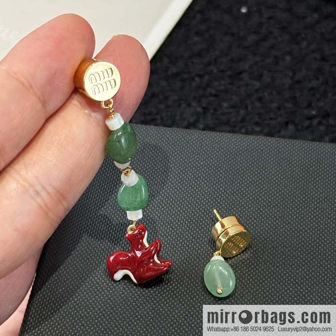 ❗️New ❗️ [Style] MIU MIU Squirrel Mushroom Stud Earrings