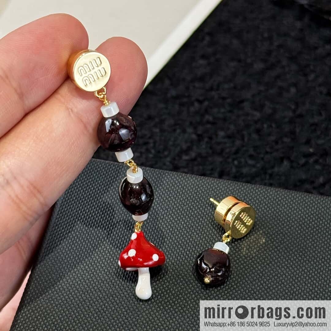 ❗️New ❗️ [Style] MIU MIU Squirrel Mushroom Stud Earrings