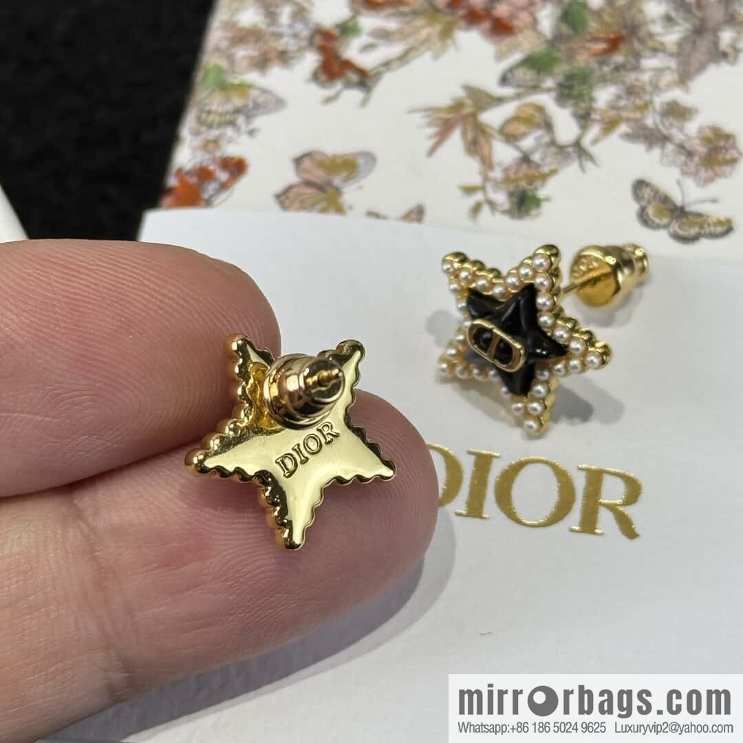 ❗️New ❗️☀️ New ☑️ Dior pearl pentagram ⭐ star stud earrings ☀️