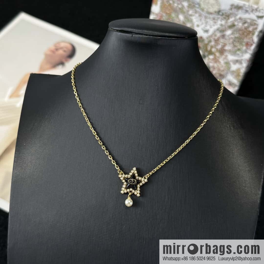 ❗️New ❗️ ☀️ New ☑️ Dior Pearl Pentagram ⭐ Necklace ☀️