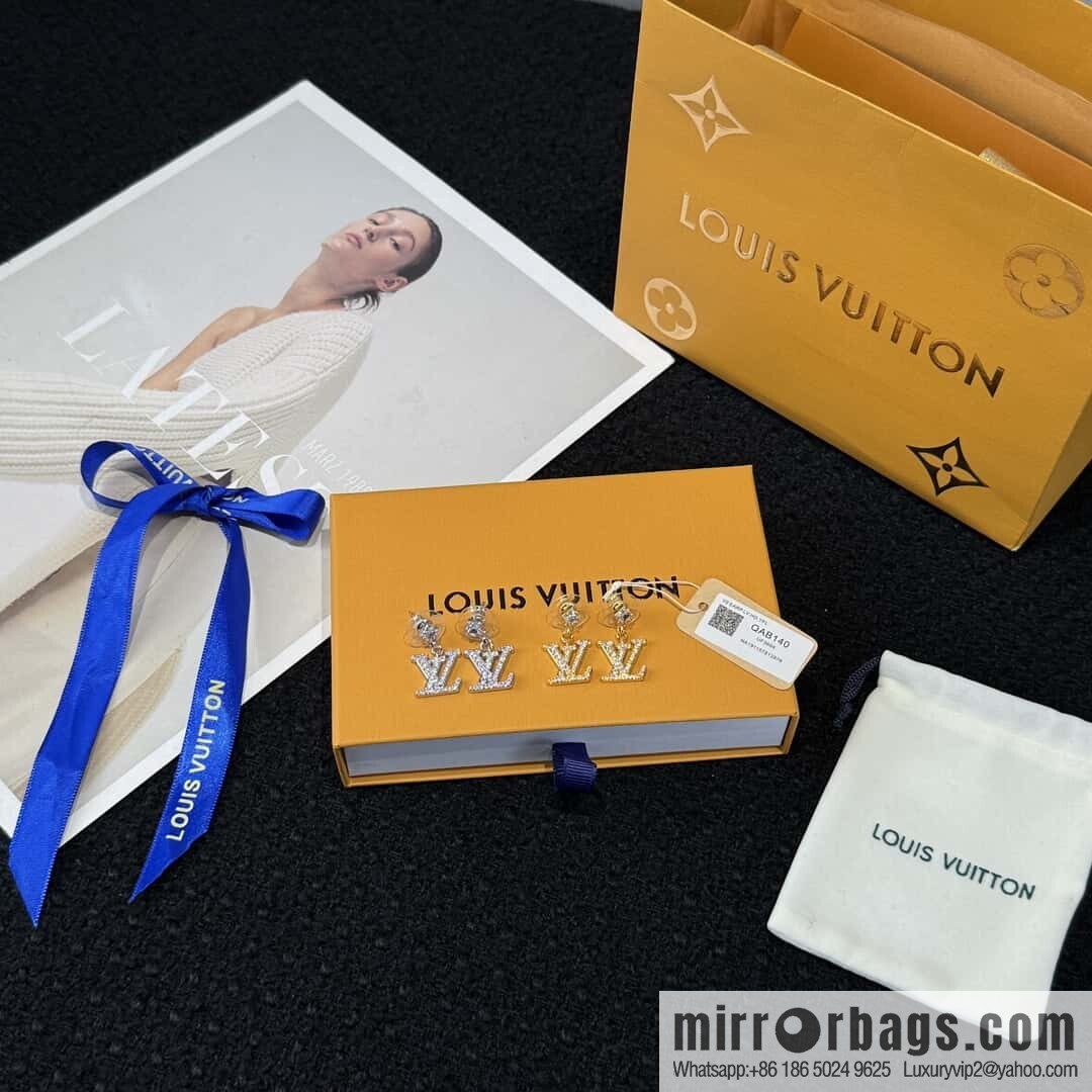 ❗️New ❗️ ☀ Original ☀ Louis Vuitton LV full diamond letter stud earrings ☀