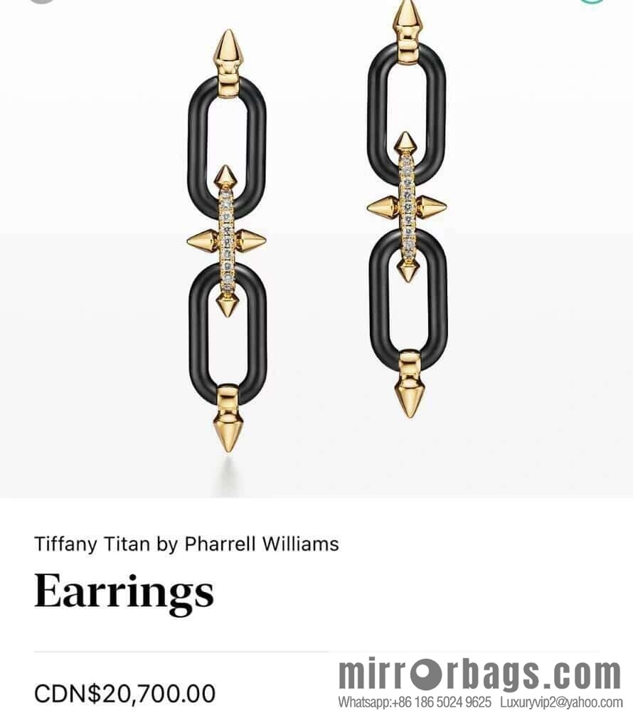 ❗️New ❗️ ☀️ Original ☀️ Tiffany & co Tiffany Titan Jewelry Tiffany Titan by Pharrell Williams Trident Gun Black Stud Earrings ☀️