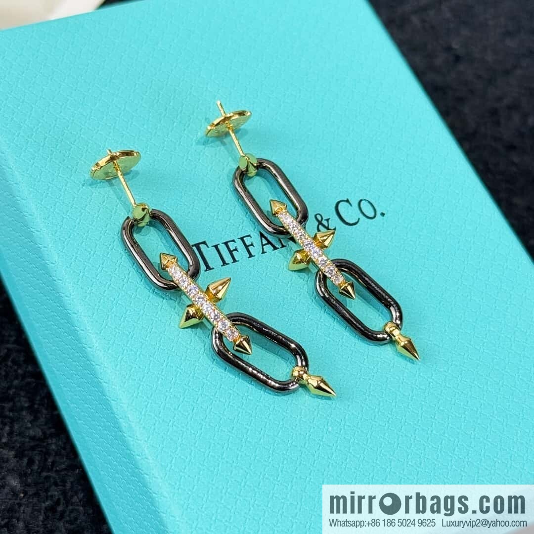 ❗️New ❗️ ☀️ Original ☀️ Tiffany & co Tiffany Titan Jewelry Tiffany Titan by Pharrell Williams Trident Gun Black Stud Earrings ☀️