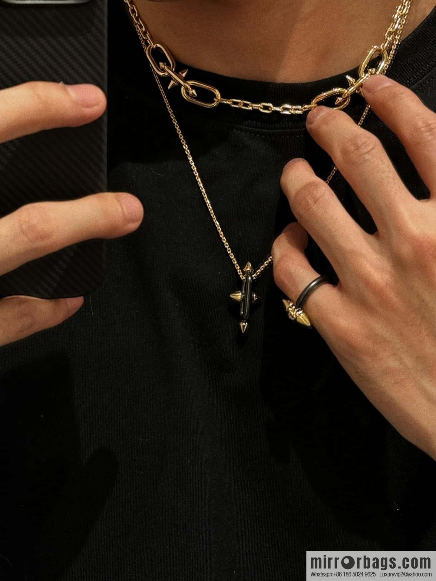❗️New ❗️ ☀️ Tiffany & co Tiffany Titan Jewelry Collection Tiffany Titan by Pharrell Williams Trident Gun Black Necklace ☀️