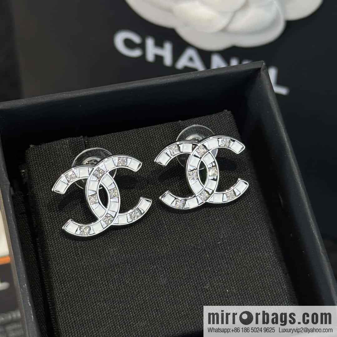 ❗️New ❗️☀️ New ☑️ Chanel C1 Double C Interval Drill Earrings ☀️