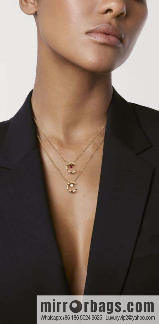 ❗️New ❗️ New ☑️ Chanel coco crush series red diamond water ice moon, moon necklace