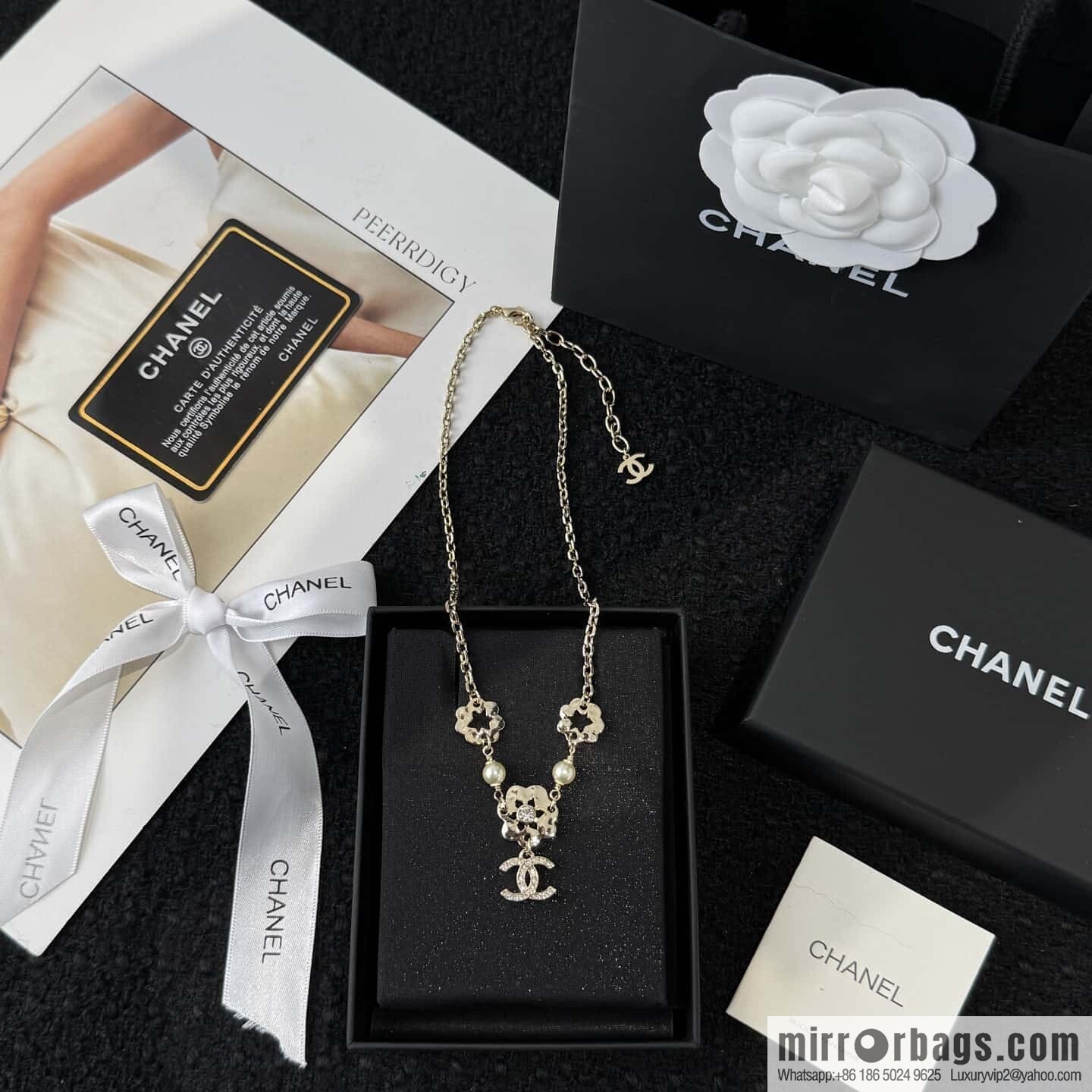 ❗️New ❗️ ☀️ New ☑️ Chanel Double C Flower Necklace ☀️