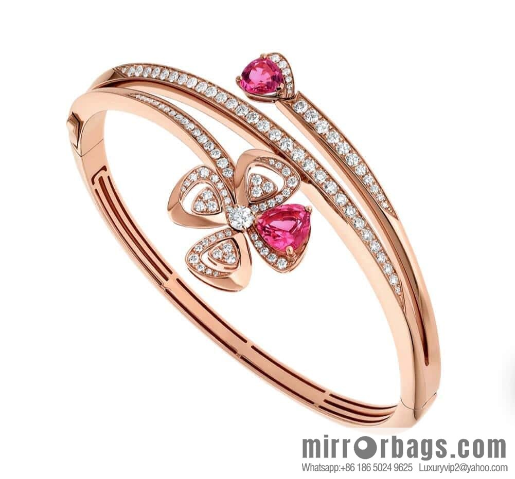 ❗️New ❗️ ☀ BVLGARI DIVAS'DREAM Ruby Clover Bracelet Bracelet ☀️