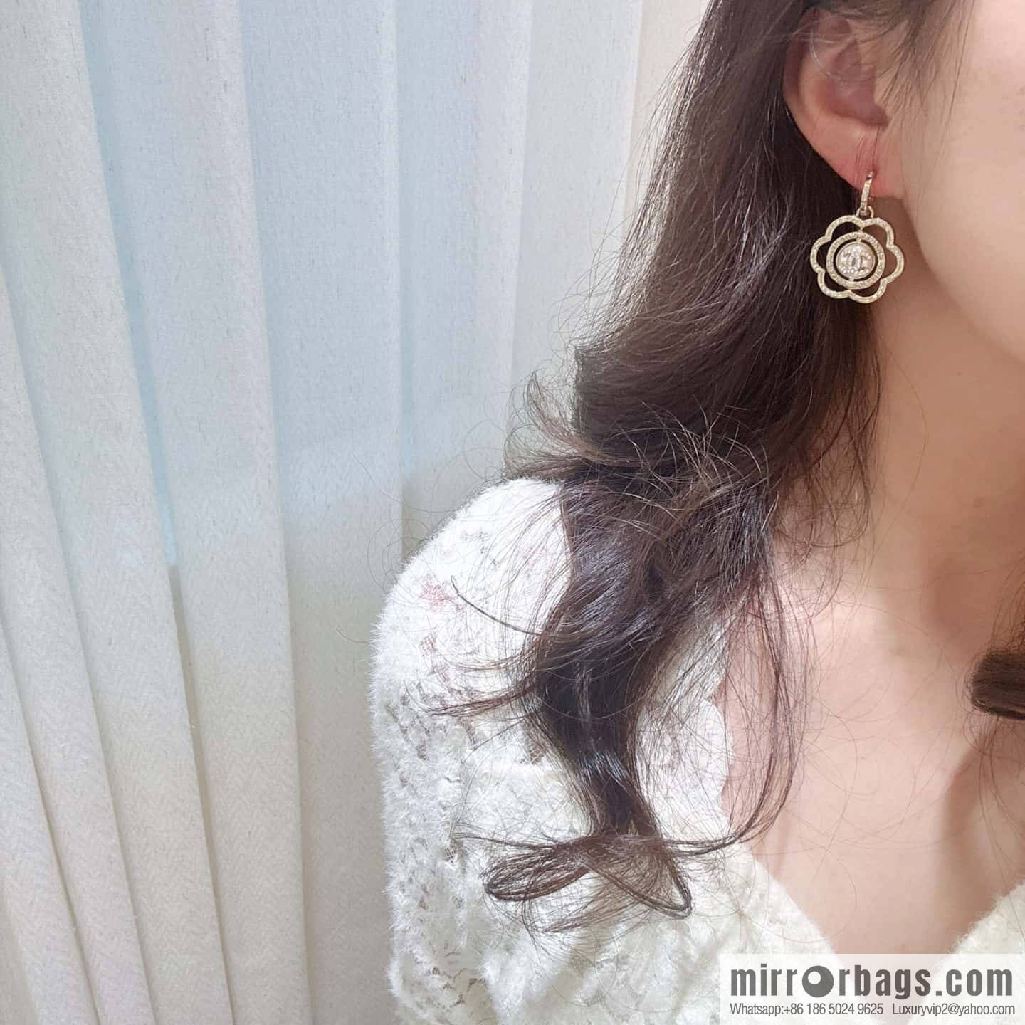 ❗️New ❗️ ☀️ new ☑️ chanel c2 double c flower stud earrings ☀️
