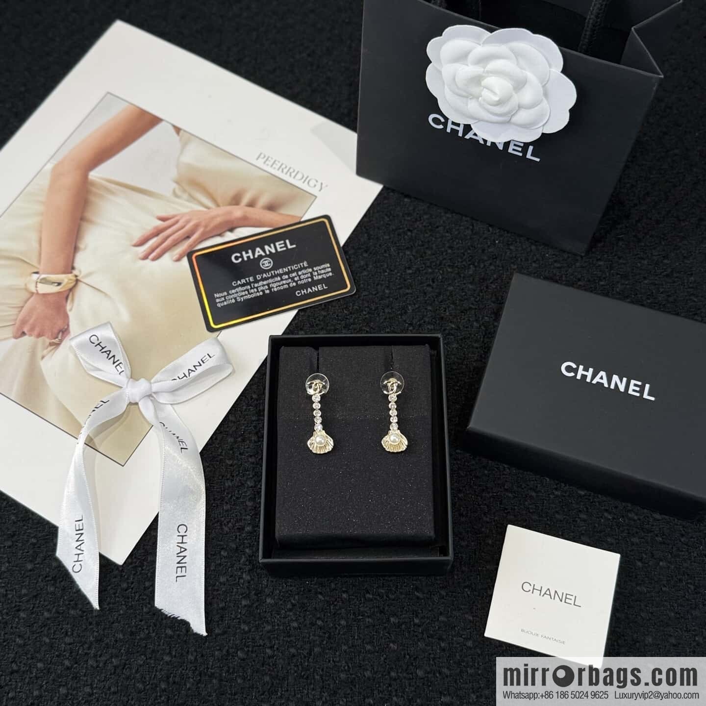 ❗️New ❗️☀️ new ☑️ chanel c2 double c shell stud earrings ☀️