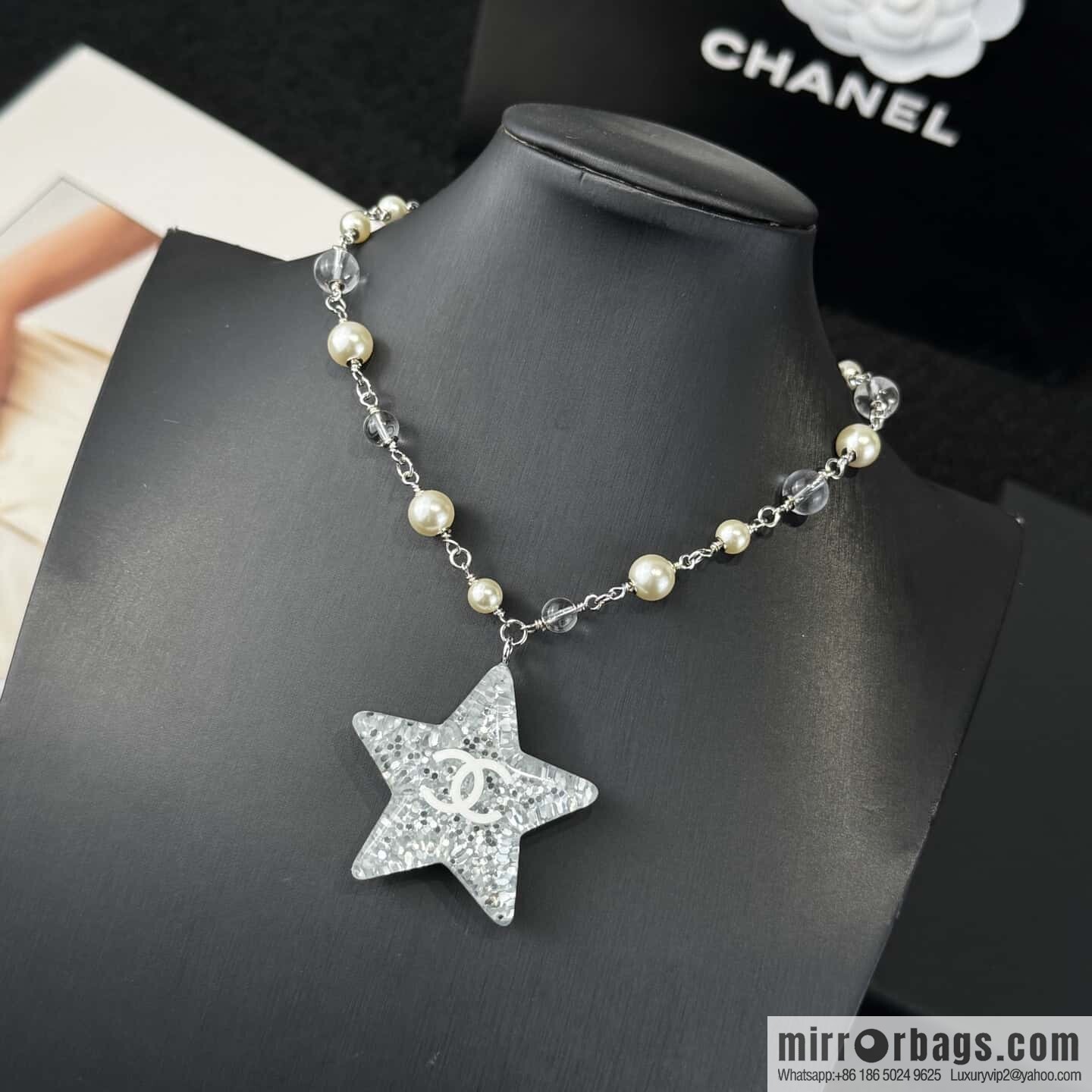 ❗️New ❗️☀️ New ☑️ Chanel Star ⭐ Pentagram Pearl Necklace ☀️