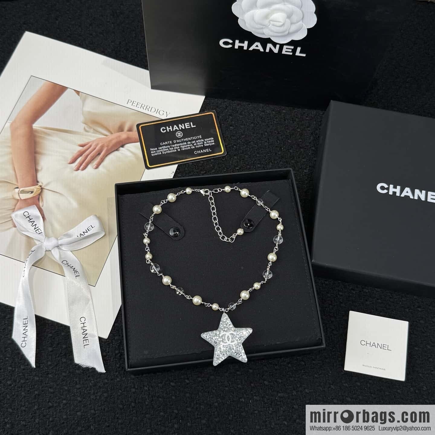 ❗️New ❗️☀️ New ☑️ Chanel Star ⭐ Pentagram Pearl Necklace ☀️