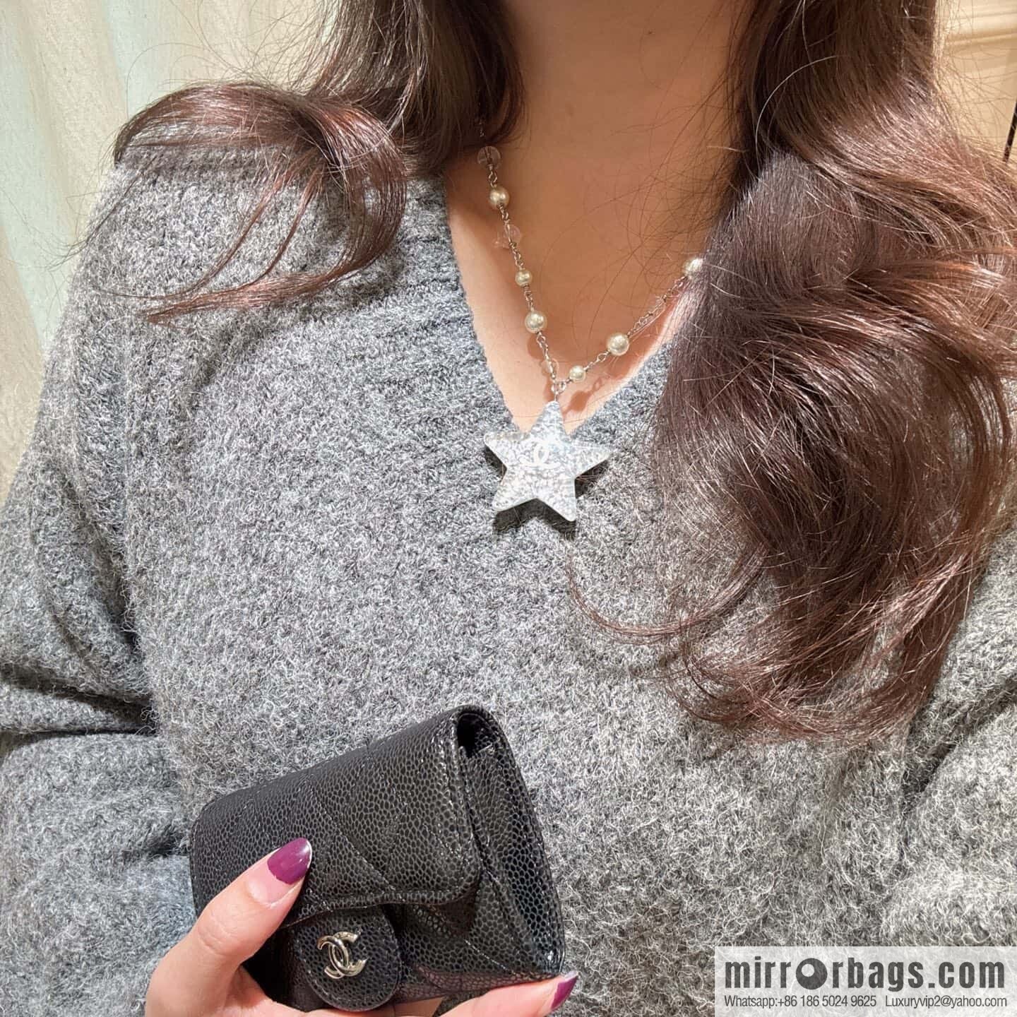 ❗️New ❗️☀️ New ☑️ Chanel Star ⭐ Pentagram Pearl Necklace ☀️