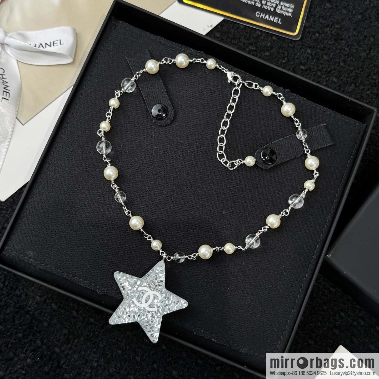 ❗️New ❗️☀️ New ☑️ Chanel Star ⭐ Pentagram Pearl Necklace ☀️