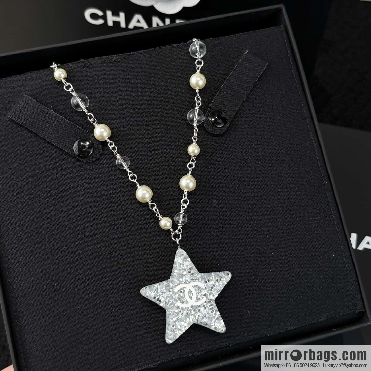 ❗️New ❗️☀️ New ☑️ Chanel Star ⭐ Pentagram Pearl Necklace ☀️