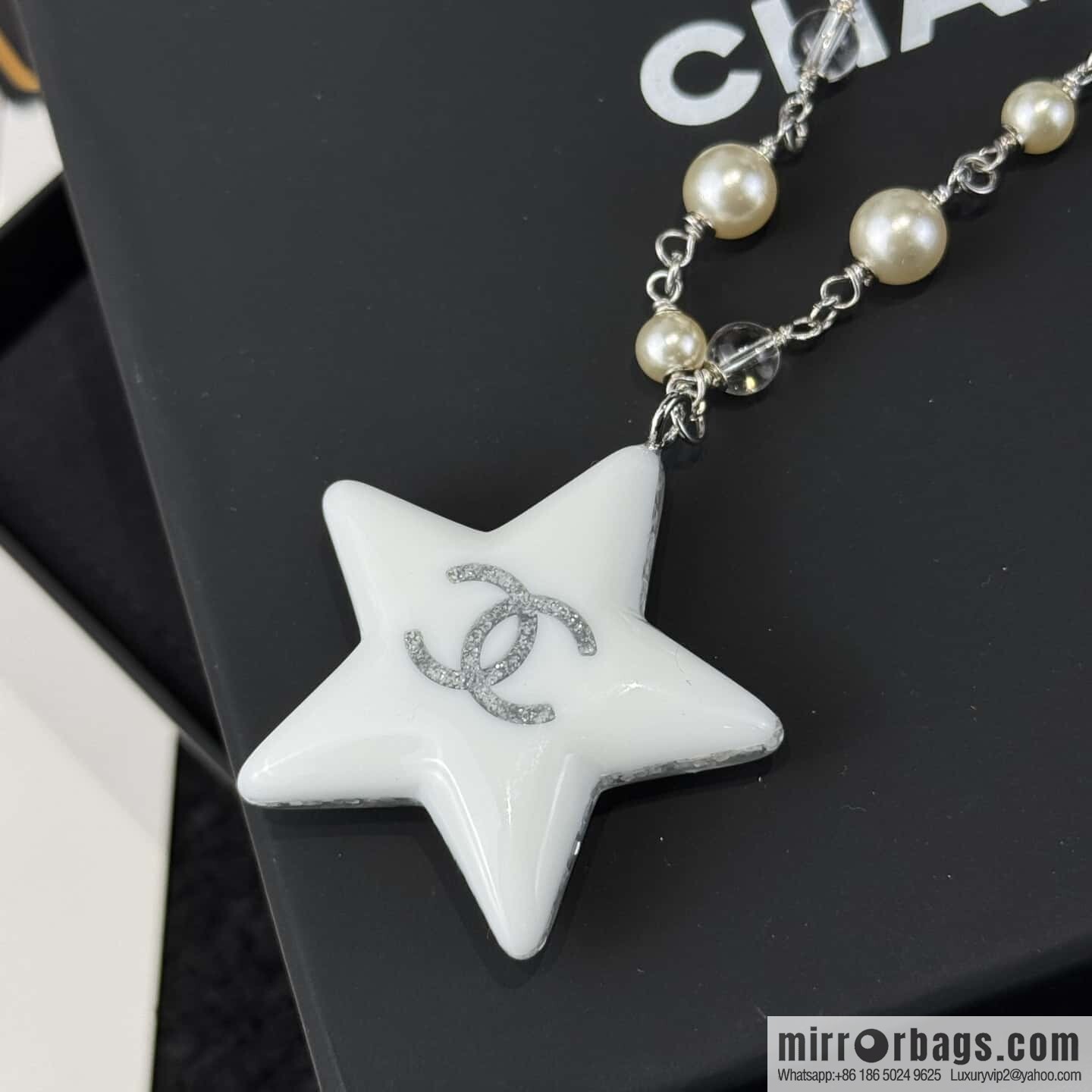 ❗️New ❗️☀️ New ☑️ Chanel Star ⭐ Pentagram Pearl Necklace ☀️