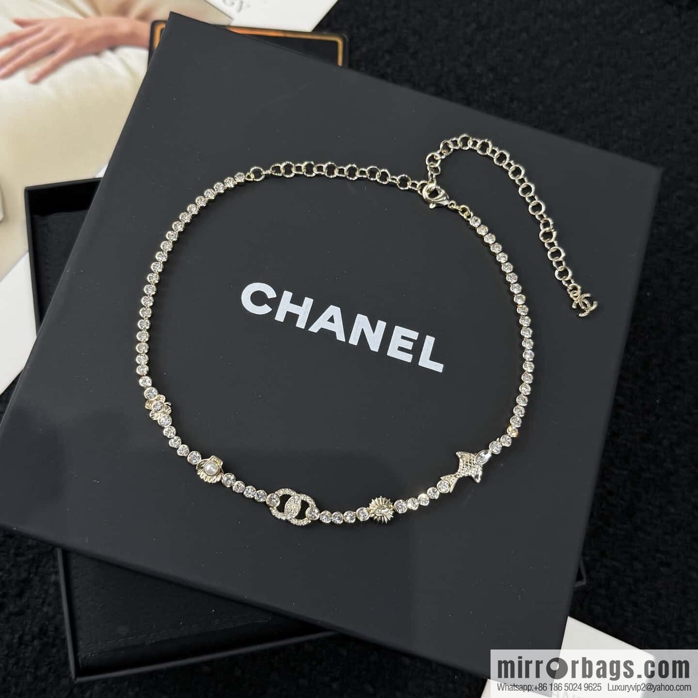 ❗️New ❗️ ☀️ New ☑️ Chanel Double C Shell Clover Fish Necklace ☀️