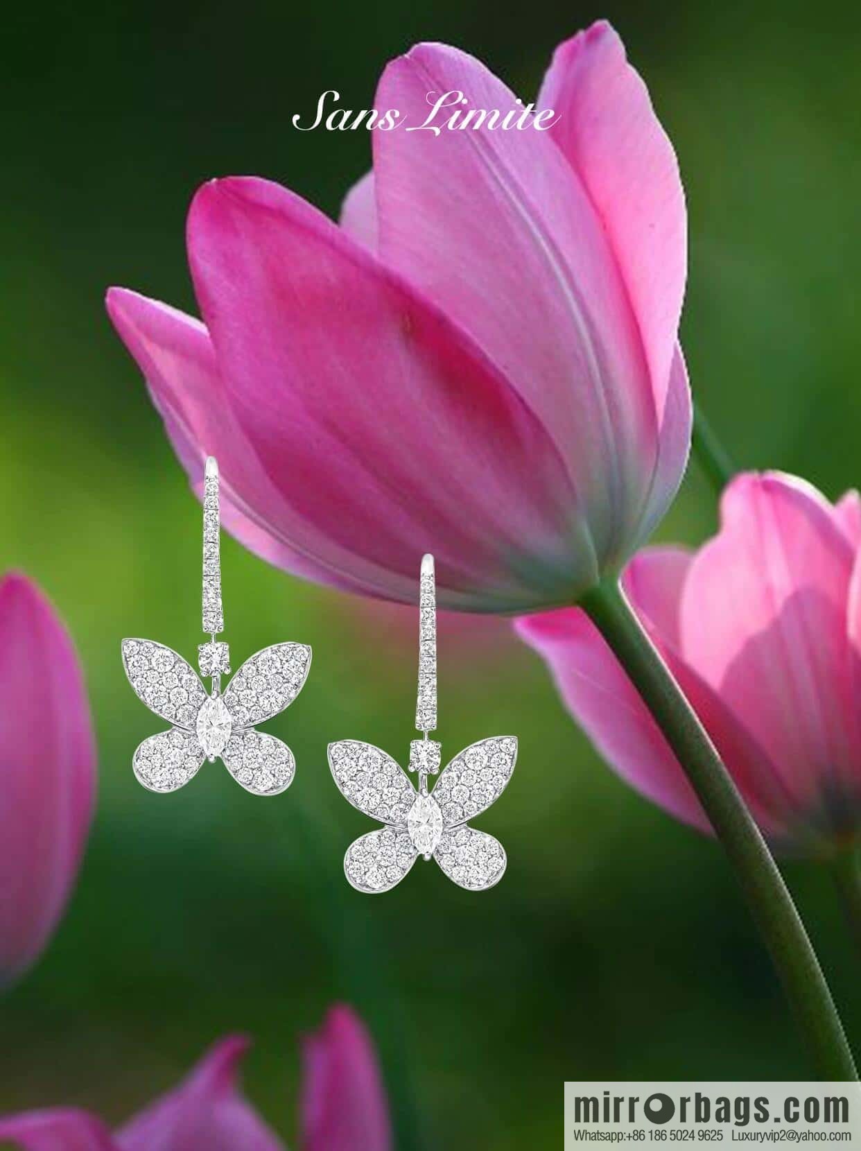 ❗️New ❗️ GRAFF butterfly diamond stud earrings