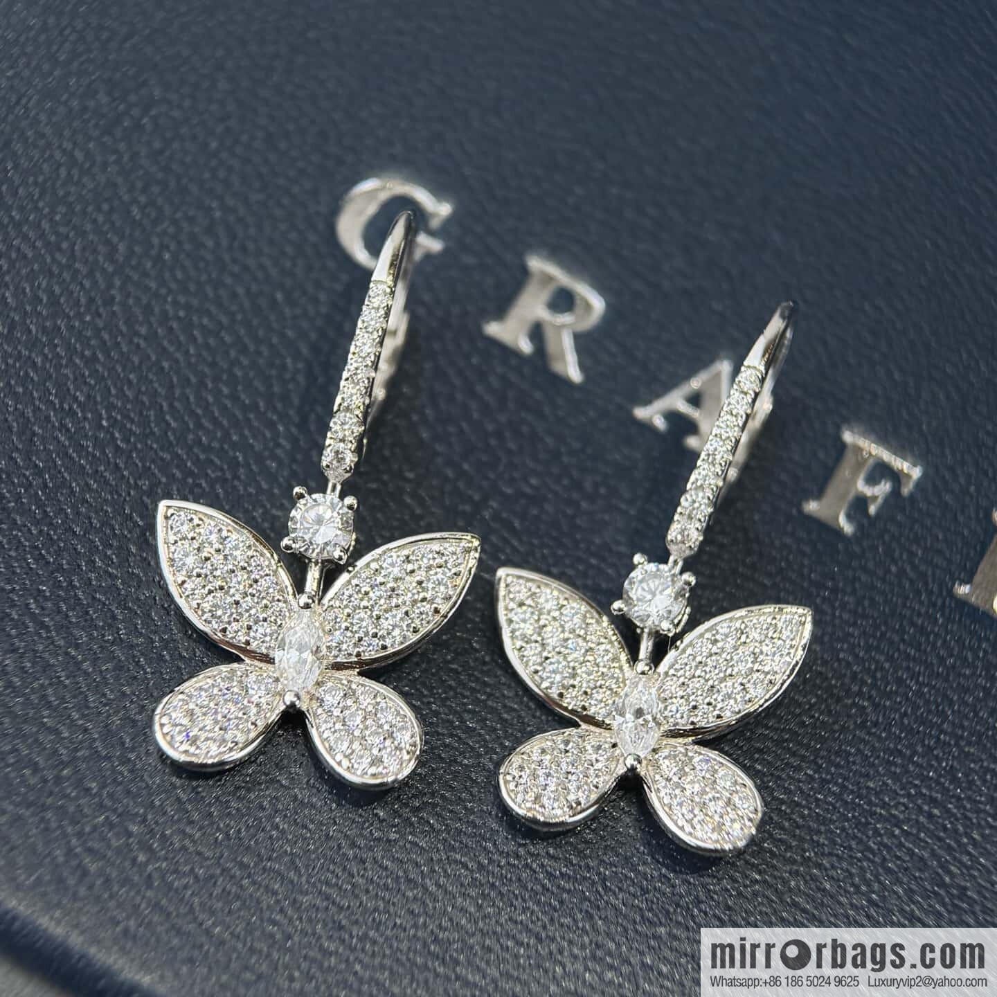 ❗️New ❗️ GRAFF butterfly diamond stud earrings