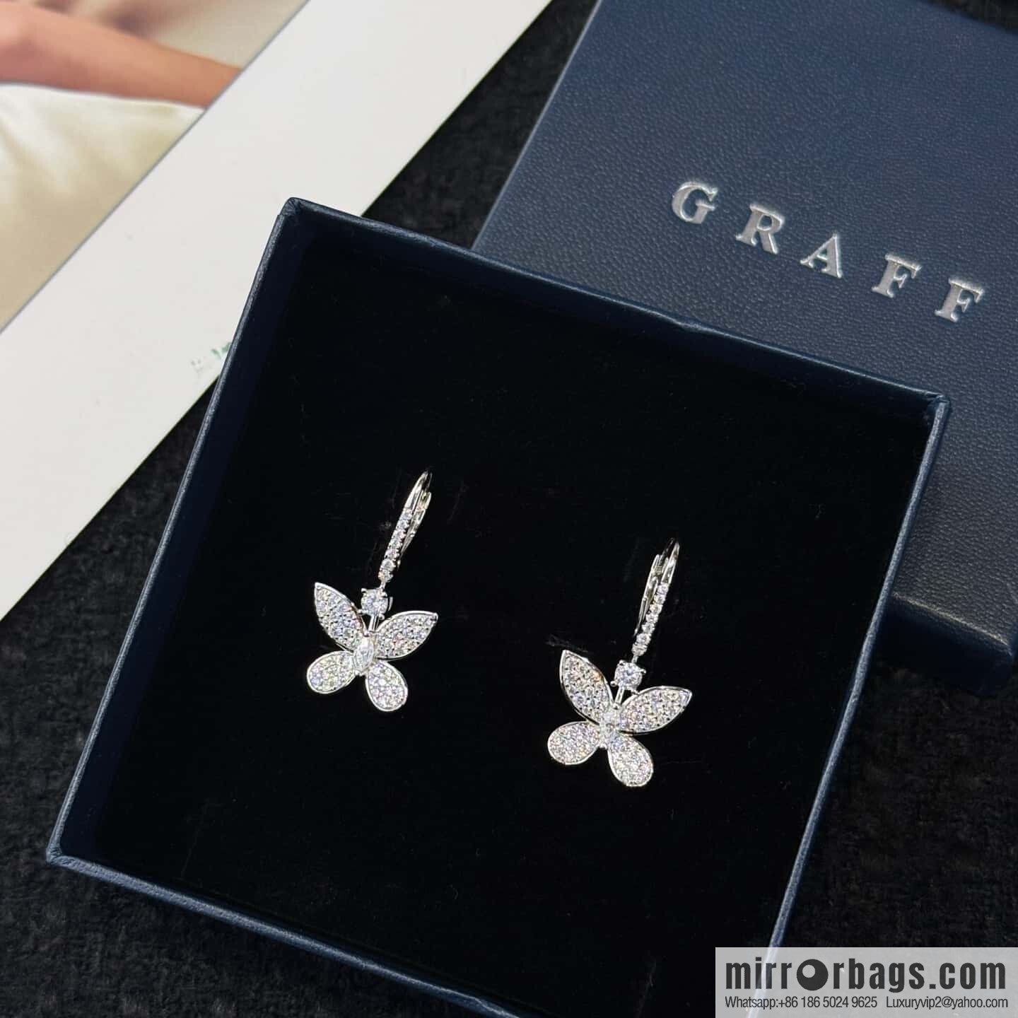 ❗️New ❗️ GRAFF butterfly diamond stud earrings