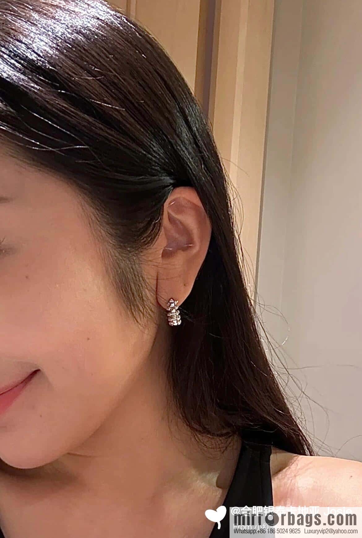 ❗️New ❗️ ☀️ Cartier clash de Cartier mini bullet full drill stud earrings ☀️