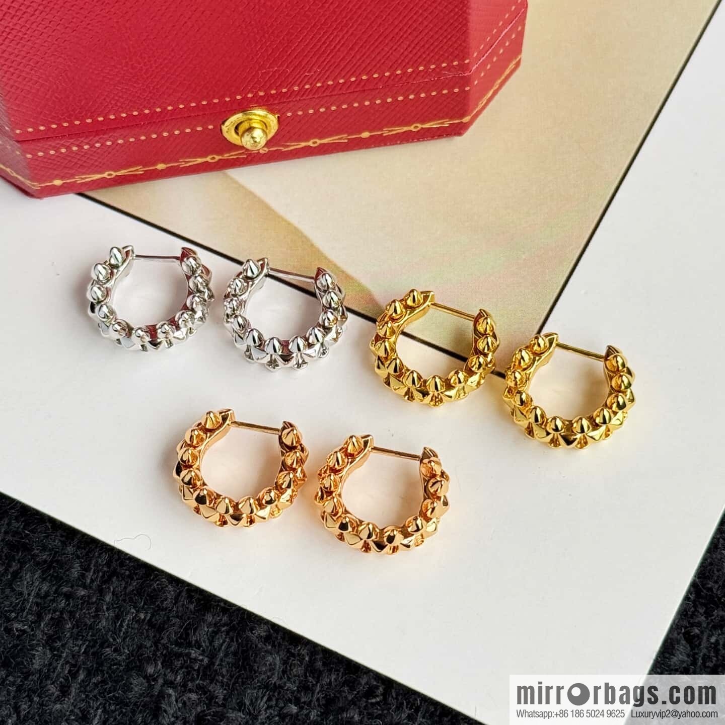 ❗️New ❗️ ☀️ Cartier clash de Cartier mini bullet full drill stud earrings ☀️