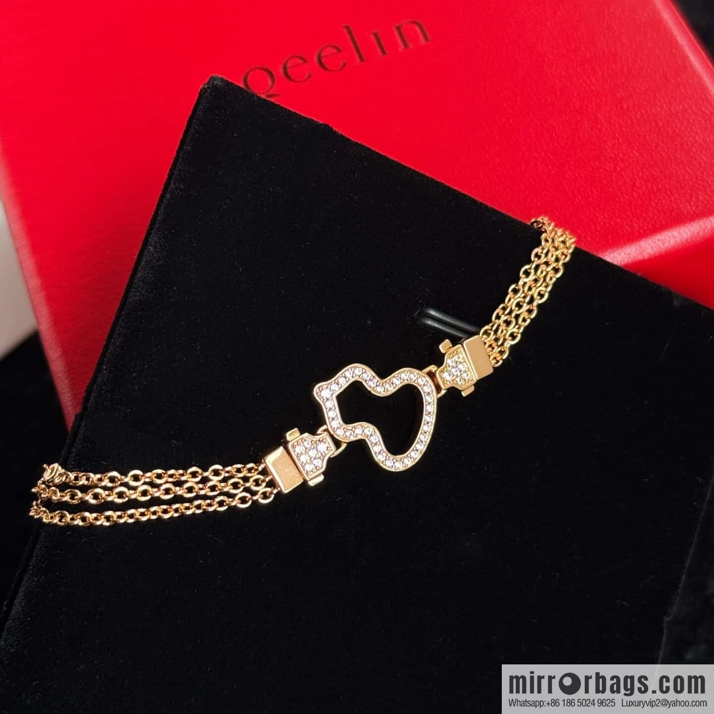 ❗️New ❗️ ☀️ Qeelin Petite Wulu Hollow Gourd Three-layer Bracelet ☀️