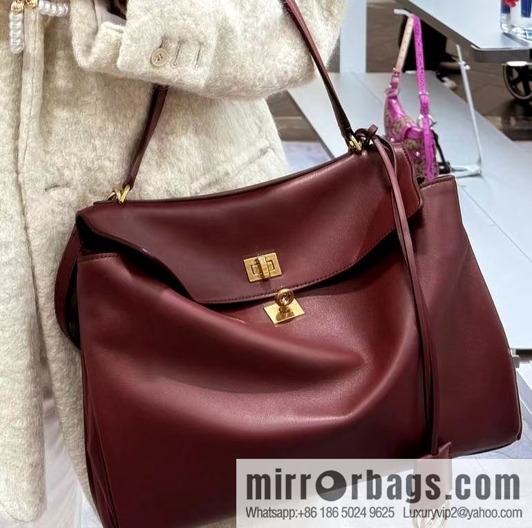 [Medium jujube gold buckle 】 𝐁𝐀𝐋𝐄𝐍𝐂𝐈𝐀𝐆𝐀 𝐑𝐎𝐃𝐄𝐎 𝐁𝐀𝐆 series handbag model number: 78972