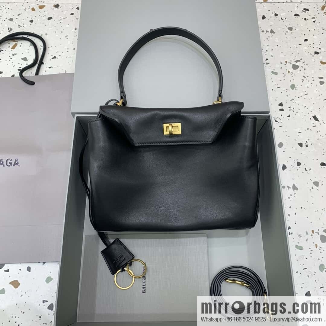 🖤[Small black gold buckle 】 𝐁𝐀𝐋𝐄𝐍𝐂𝐈𝐀𝐆𝐀 𝐑𝐎𝐃𝐄𝐎 𝐁𝐀𝐆 series handbag model number: 78972