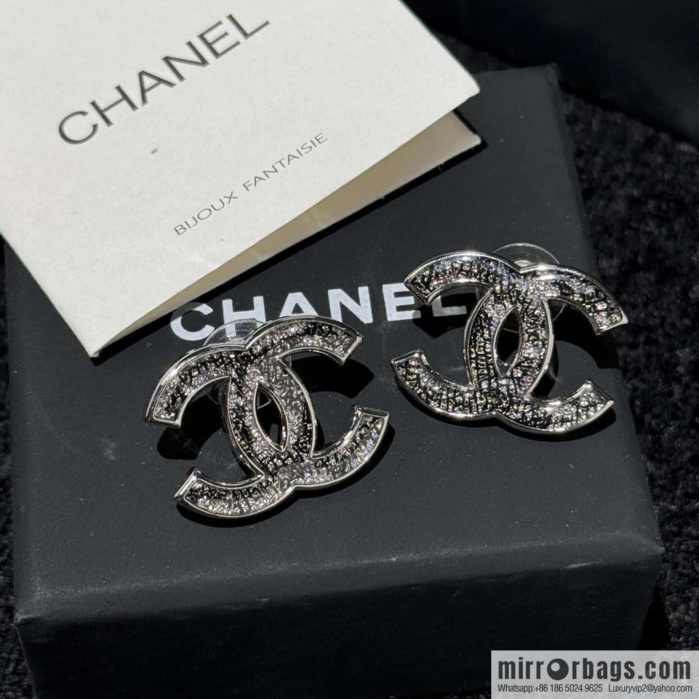 ☀️New ☑️ chanel c1 double c stud earrings
