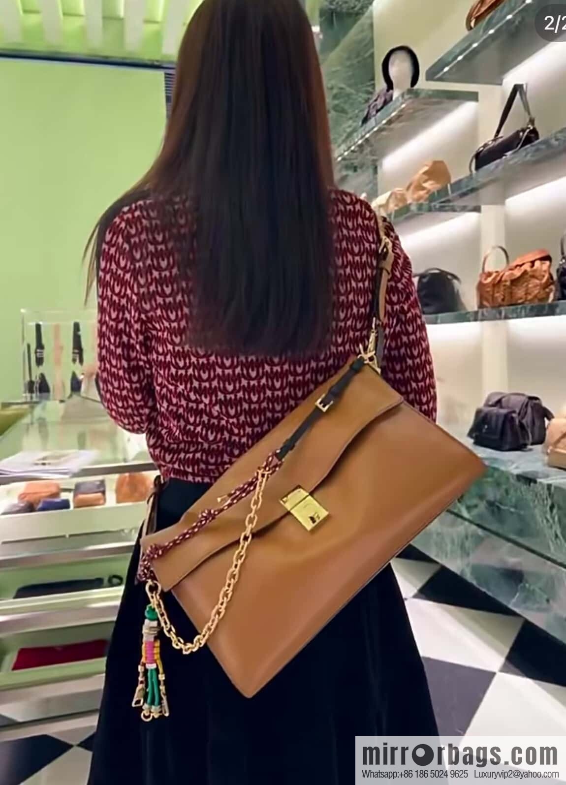 PRADA 🎉 new 🎉 1BD378 large 🎉🎉 brown