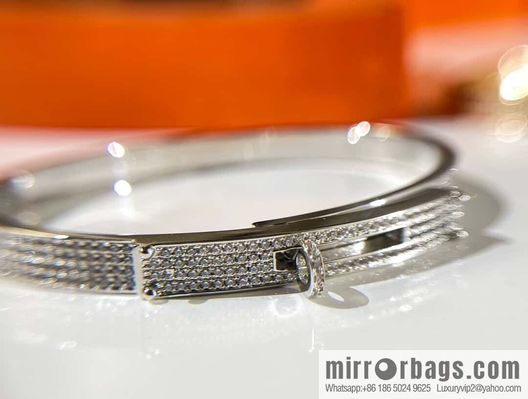 ❗️New ❗️ (Half Diamond) ☀️ Hermès HERMES Kelly Half Diamond Bracelet Bracelet ☀️