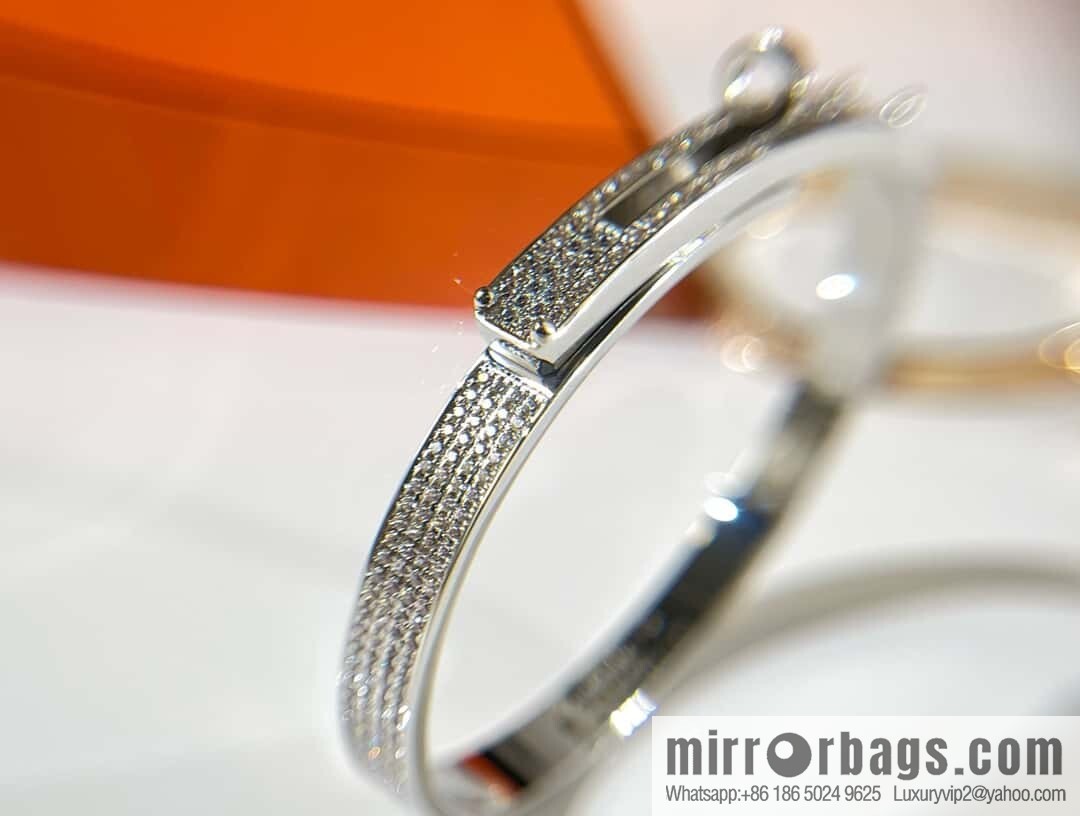 ❗️New ❗️ (Half Diamond) ☀️ Hermès HERMES Kelly Half Diamond Bracelet Bracelet ☀️