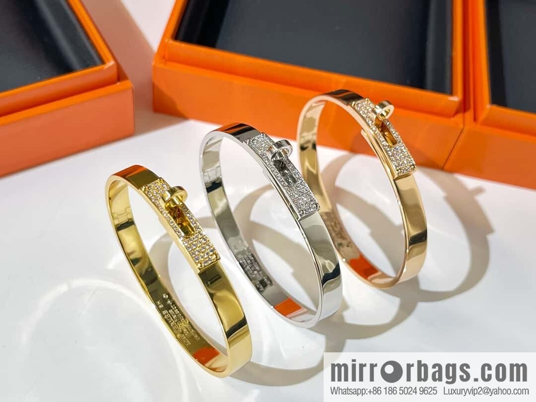 ❗️New ❗️ (Half Diamond) ☀️ Hermès HERMES Kelly Half Diamond Bracelet Bracelet ☀️