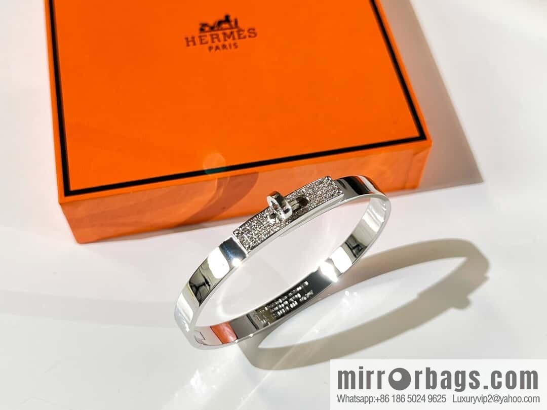 ❗️New ❗️ (Half Diamond) ☀️ Hermès HERMES Kelly Half Diamond Bracelet Bracelet ☀️