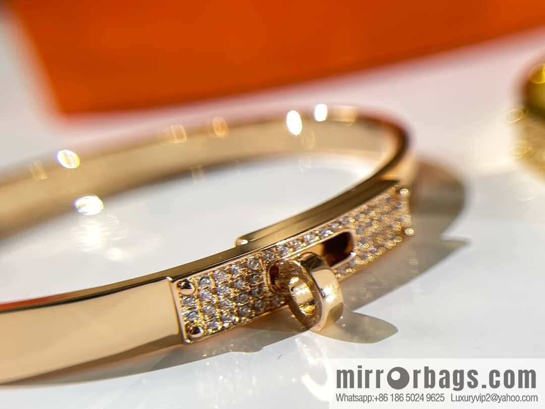❗️New ❗️ (Half Diamond) ☀️ Hermès HERMES Kelly Half Diamond Bracelet Bracelet ☀️