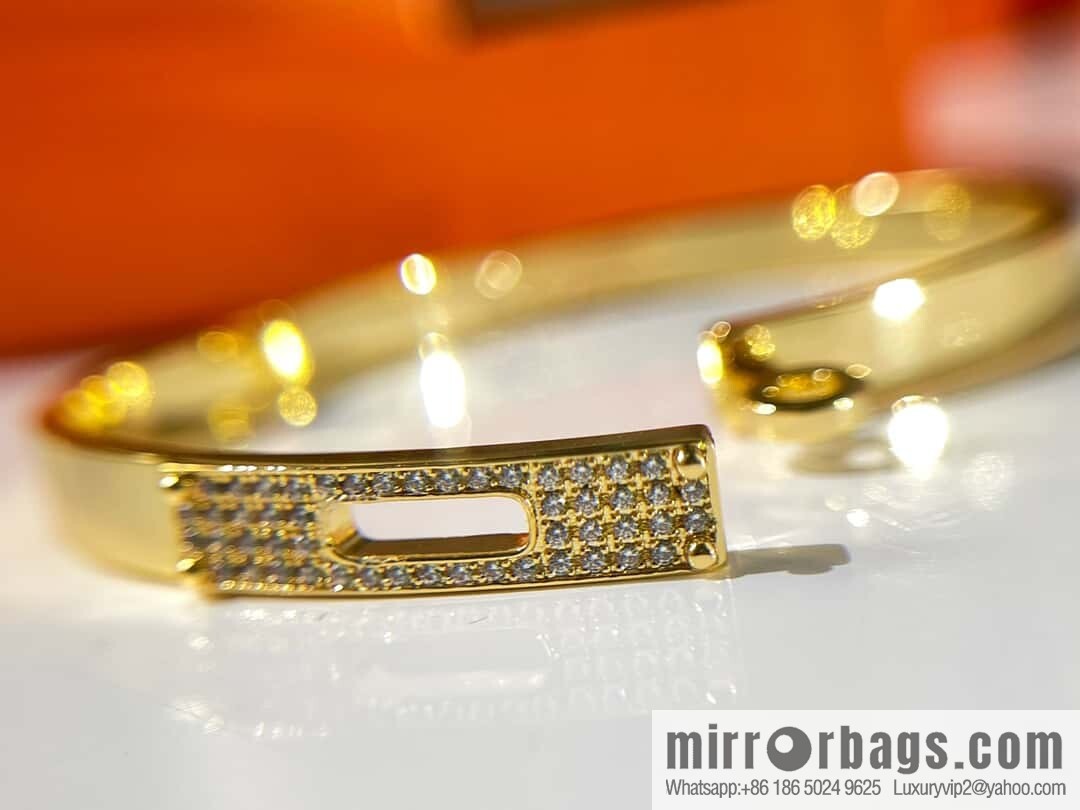 ❗️New ❗️ (Half Diamond) ☀️ Hermès HERMES Kelly Half Diamond Bracelet Bracelet ☀️